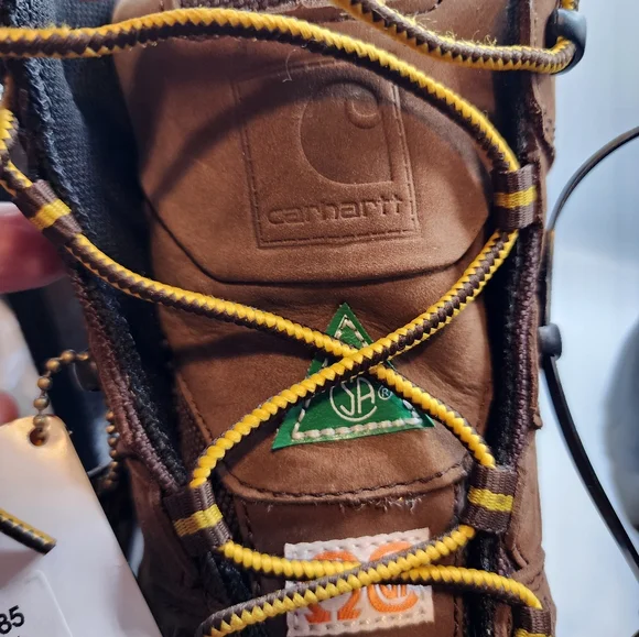 Carhartt Men's Brown Boot Insulated Steel toe 8.5D Leather Slip Resistant NIB - Picture 14 of 16
